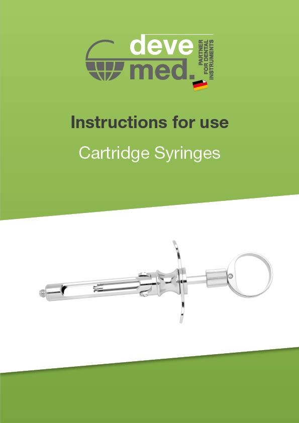 Instructions for use Cartridge Syringes