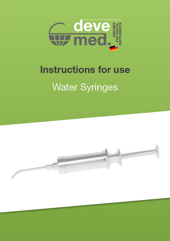 Instructions for use Water Syringes english
