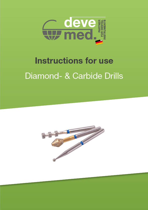 Instructions for use diamond- and carbide drills