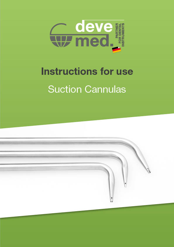 Instructions for use suction cannulas